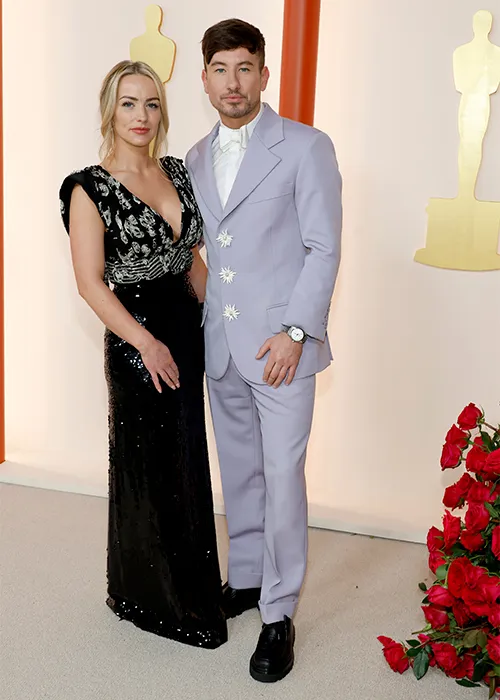 Alyson Kierans and Barry Keoghan in Louis Vuitton  and Omega Watch at Style Chronicles: The Most Memorable Moments from the Oscar 2023 Red Carpet