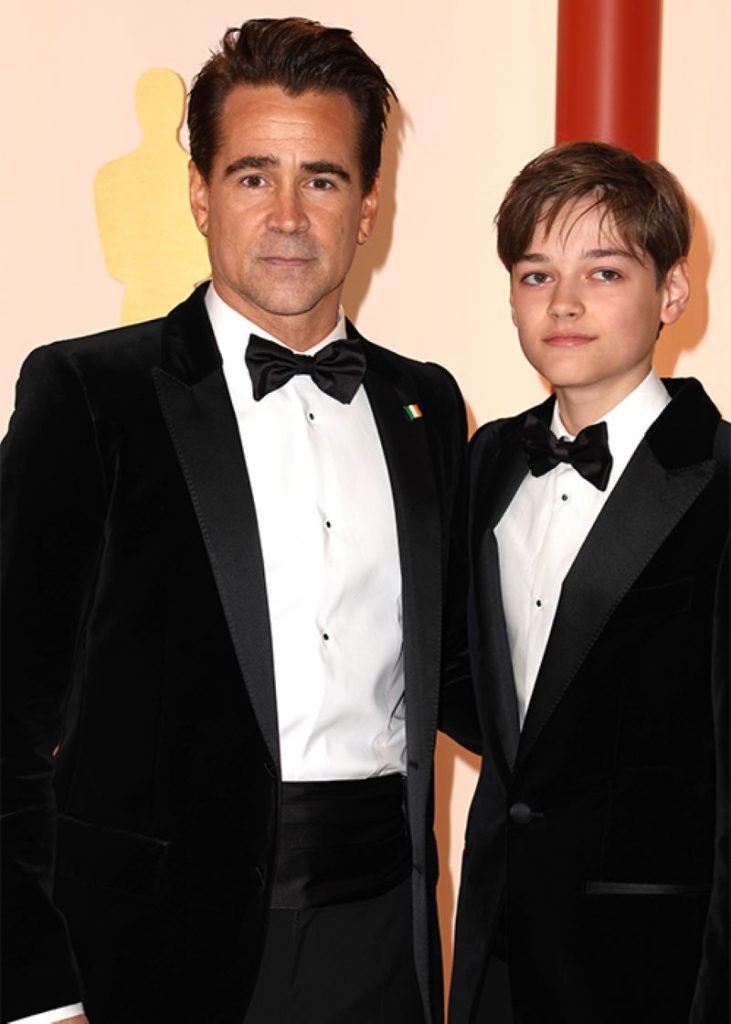 Colin Farrell and Henry Tadeusz Farrell in Dolce & Gabbana at Style Chronicles: The Most Memorable Moments from the Oscar 2023 Red Carpet