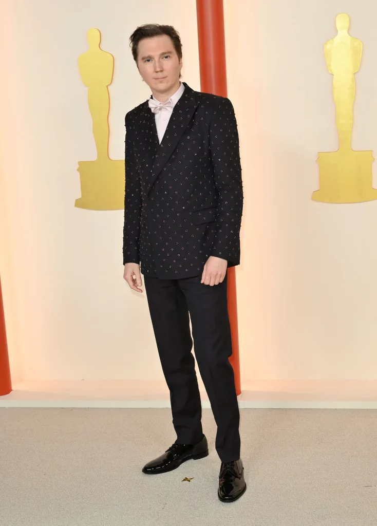 Paul Dano in Emporio Armani and Omega Watch at Style Chronicles: The Most Memorable Moments from the Oscar 2023 Red Carpet