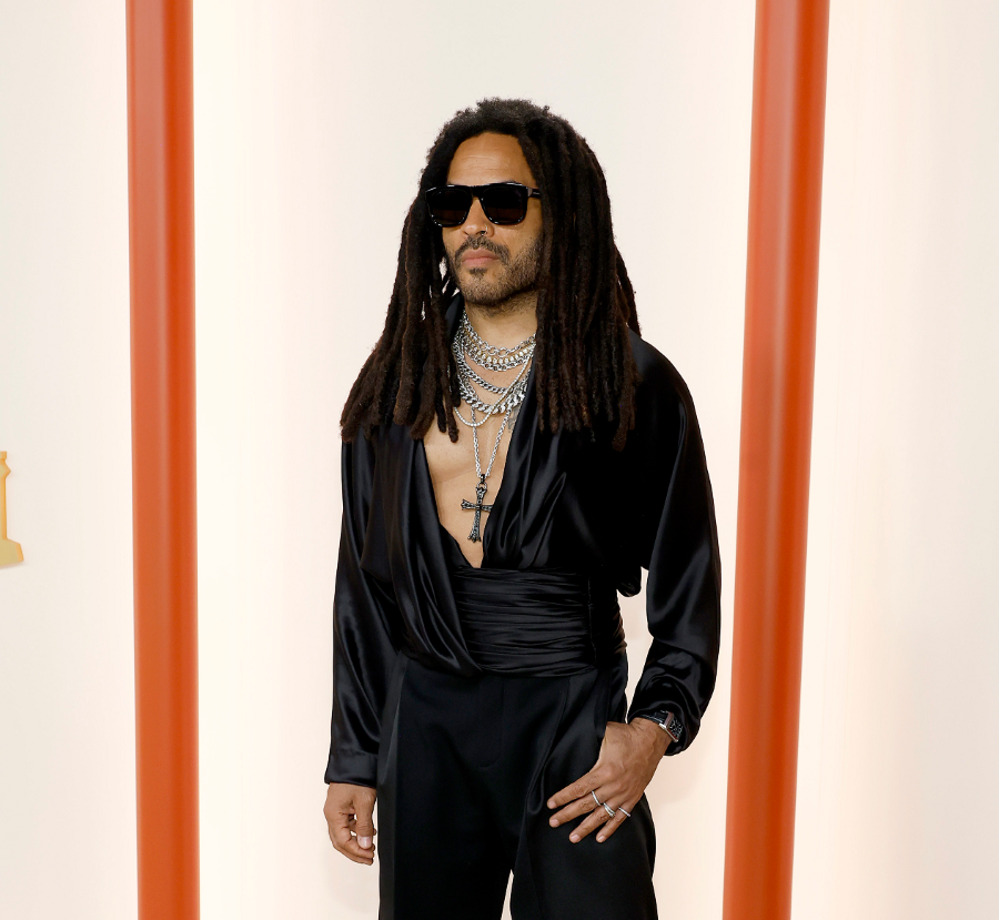 Lenny Kravitz in Saint Laurent at Style Chronicles: The Most Memorable Moments from the Oscar 2023 Red Carpet