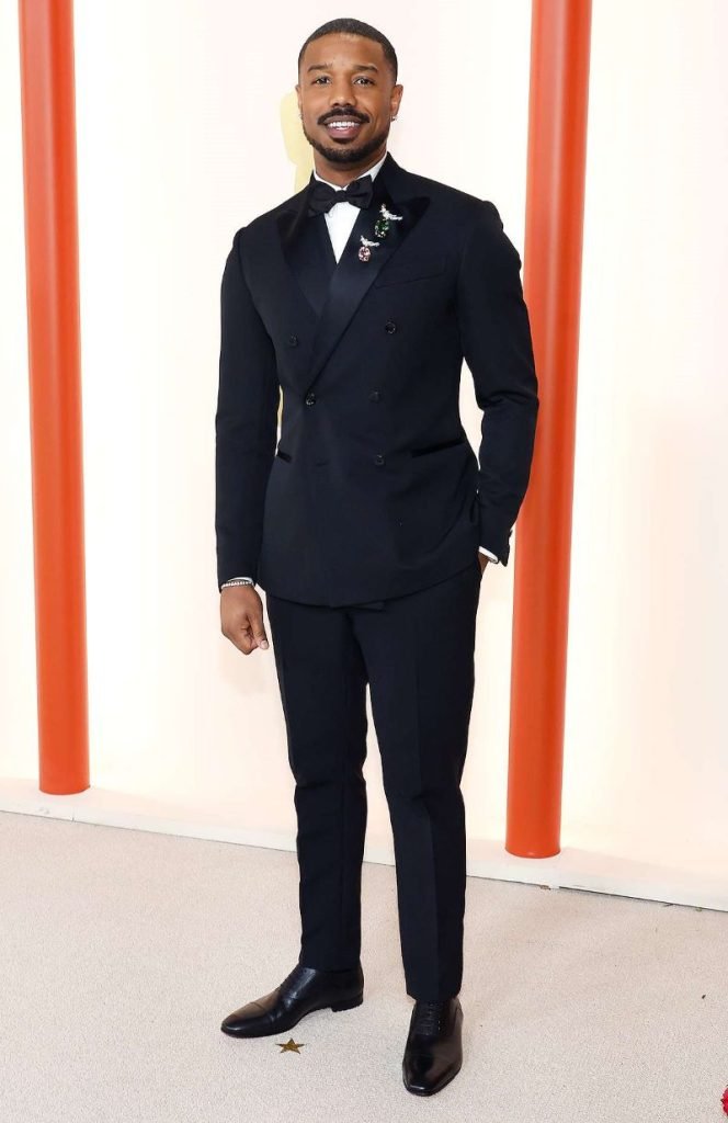 Michael B Jordan in Louis Vuitton at Style Chronicles: The Most Memorable Moments from the Oscar 2023 Red Carpet