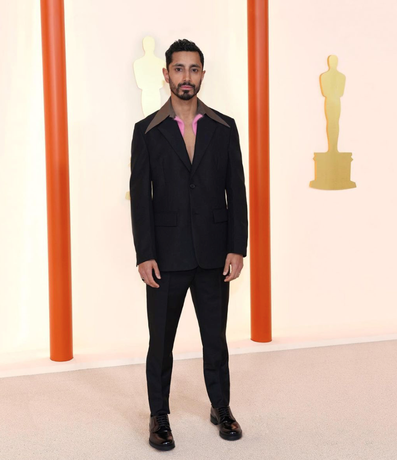 Riz Ahmed in Prada at Style Chronicles: The Most Memorable Moments from the Oscar 2023 Red Carpet